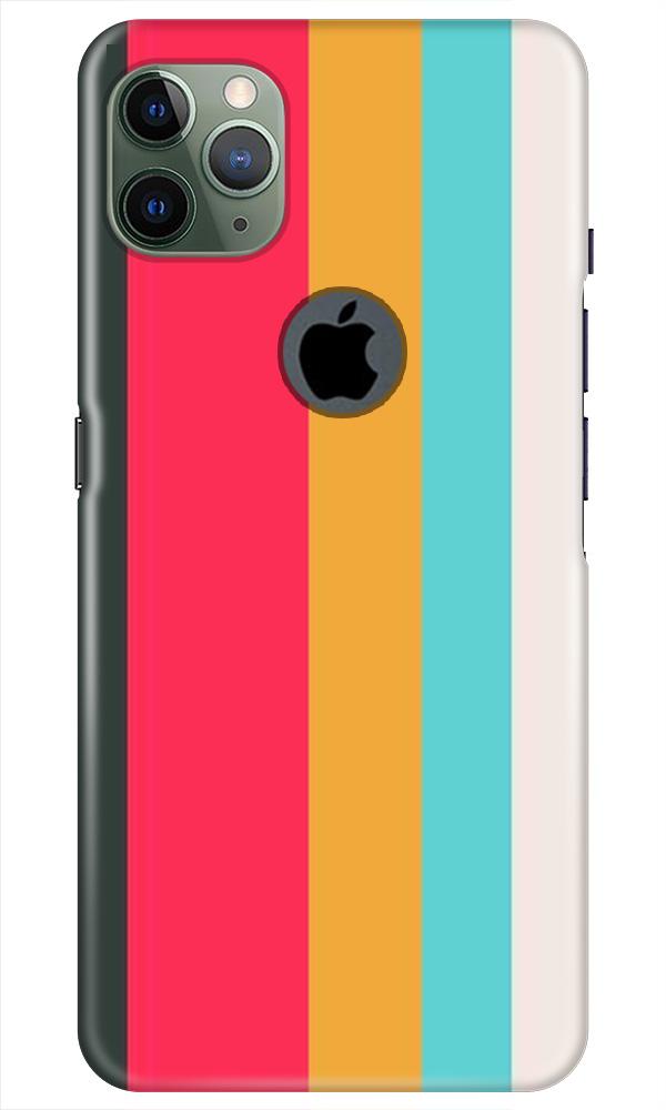 Color Pattern Mobile Back Case for iPhone 11 Pro Max Logo Cut (Design - 369)