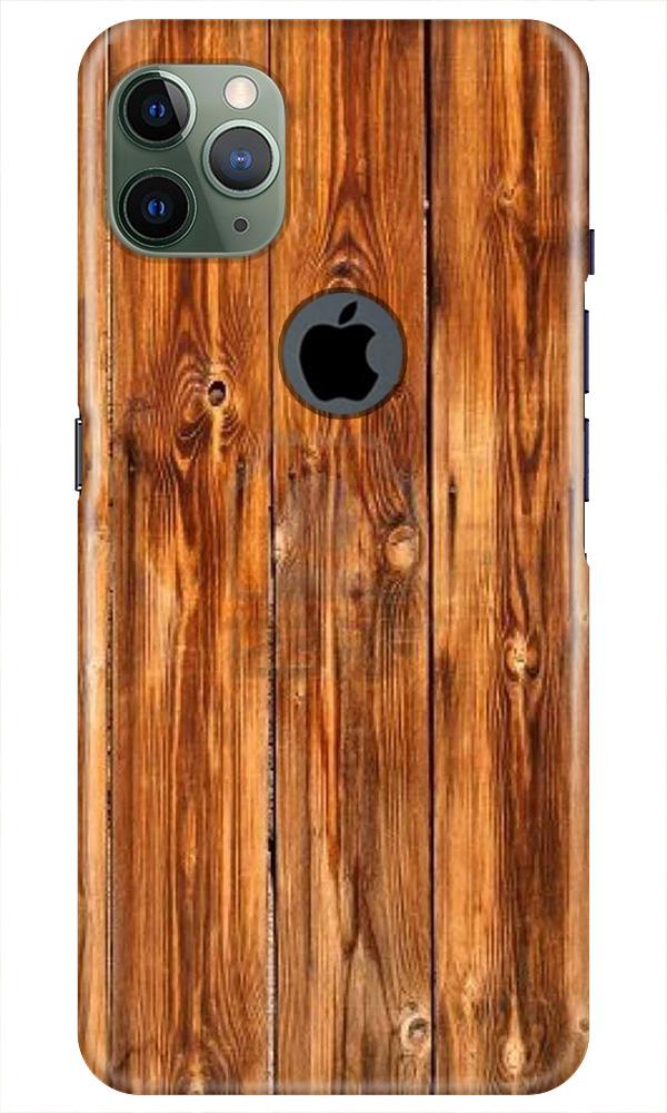 Wooden Texture Mobile Back Case for iPhone 11 Pro Max Logo Cut (Design - 376)