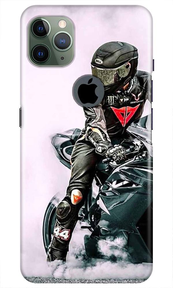Biker Mobile Back Case for iPhone 11 Pro Max Logo Cut (Design - 383)