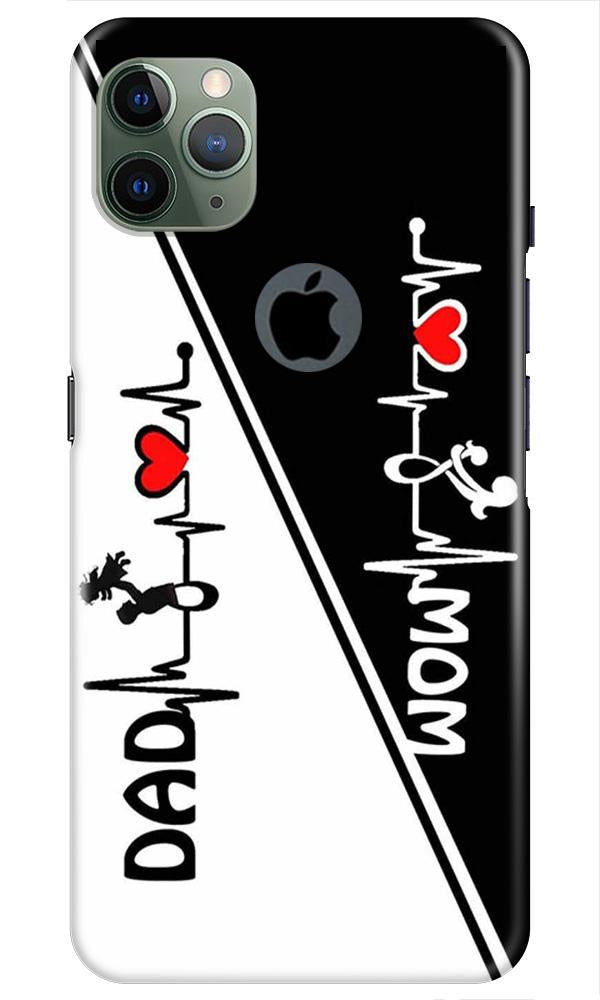 Love Mom Dad Mobile Back Case for iPhone 11 Pro Max Logo Cut (Design - 385)