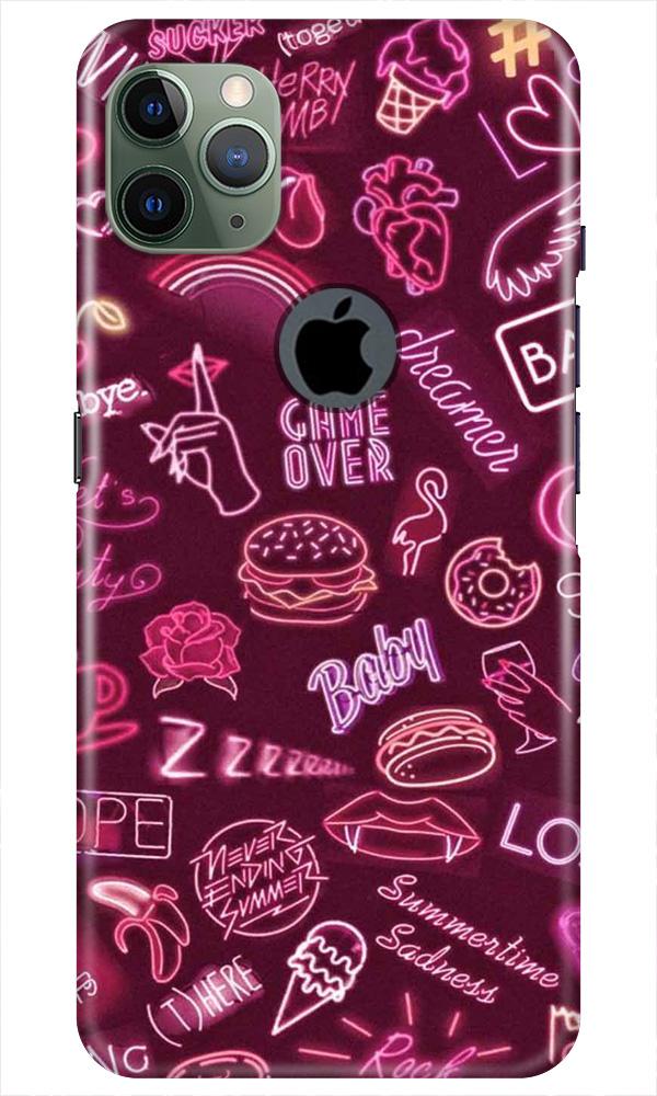 Party Theme Mobile Back Case for iPhone 11 Pro Max Logo Cut (Design - 392)