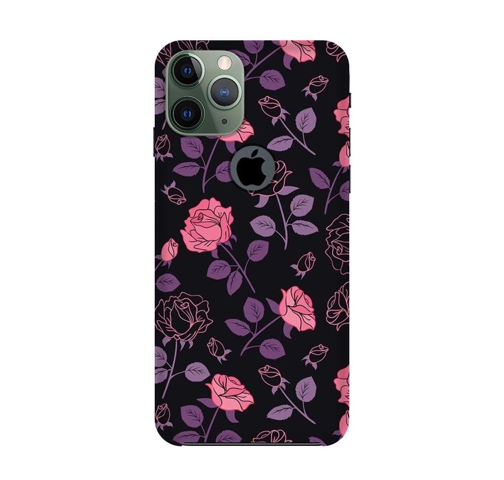 Rose Pattern Case for iPhone 11 Pro logo cut