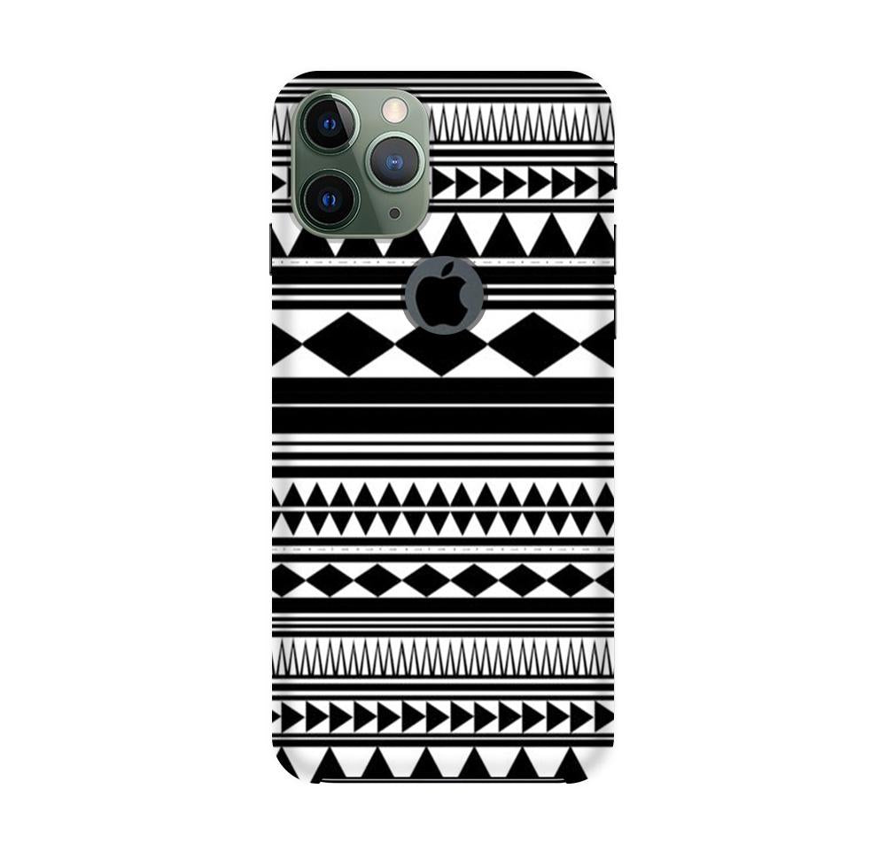 Black white Pattern Case for iPhone 11 Pro logo cut
