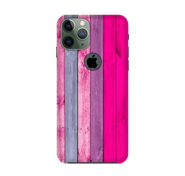 Wooden look Case for iPhone 11 Pro logo cut