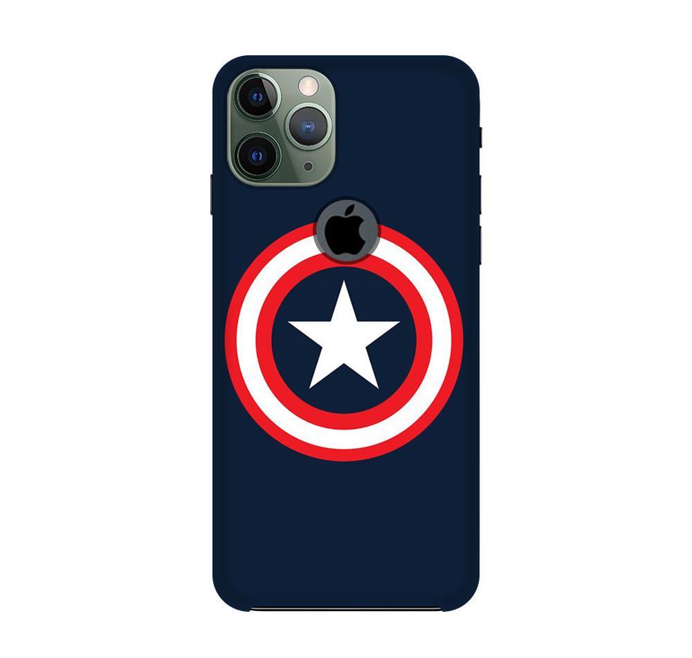 Captain America Case for iPhone 11 Pro logo cut