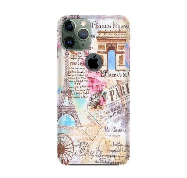 Paris Eiftel Tower Case for iPhone 11 Pro logo cut