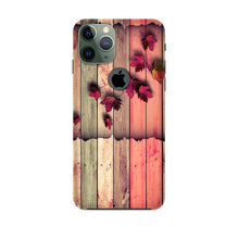 Wooden look2 Mobile Back Case for iPhone 11 Pro logo cut (Design - 56)
