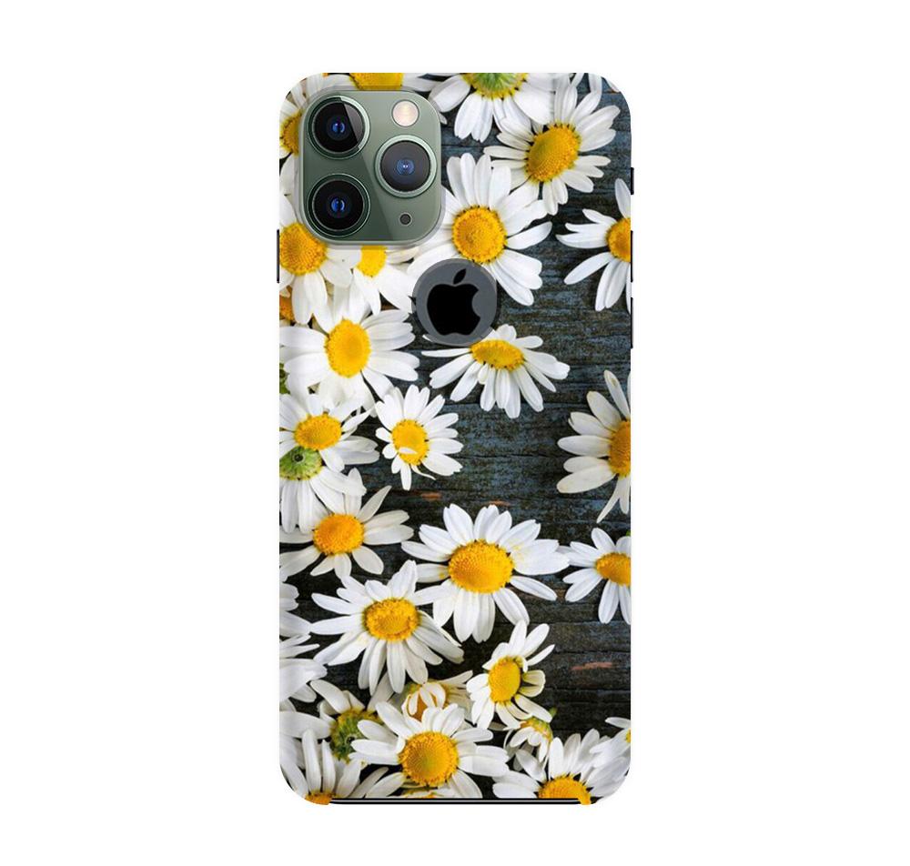 White flowers2 Case for iPhone 11 Pro logo cut
