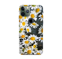 White flowers2 Mobile Back Case for iPhone 11 Pro logo cut (Design - 62)