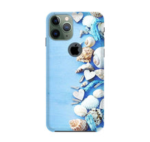 Sea Shells2 Mobile Back Case for iPhone 11 Pro logo cut (Design - 64)