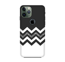 Black white Pattern2Mobile Back Case for iPhone 11 Pro logo cut (Design - 83)