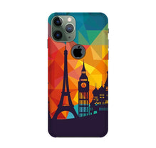 Eiffel Tower2 Mobile Back Case for iPhone 11 Pro logo cut (Design - 91)