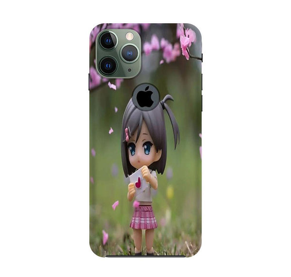 Cute Girl Case for iPhone 11 Pro logo cut