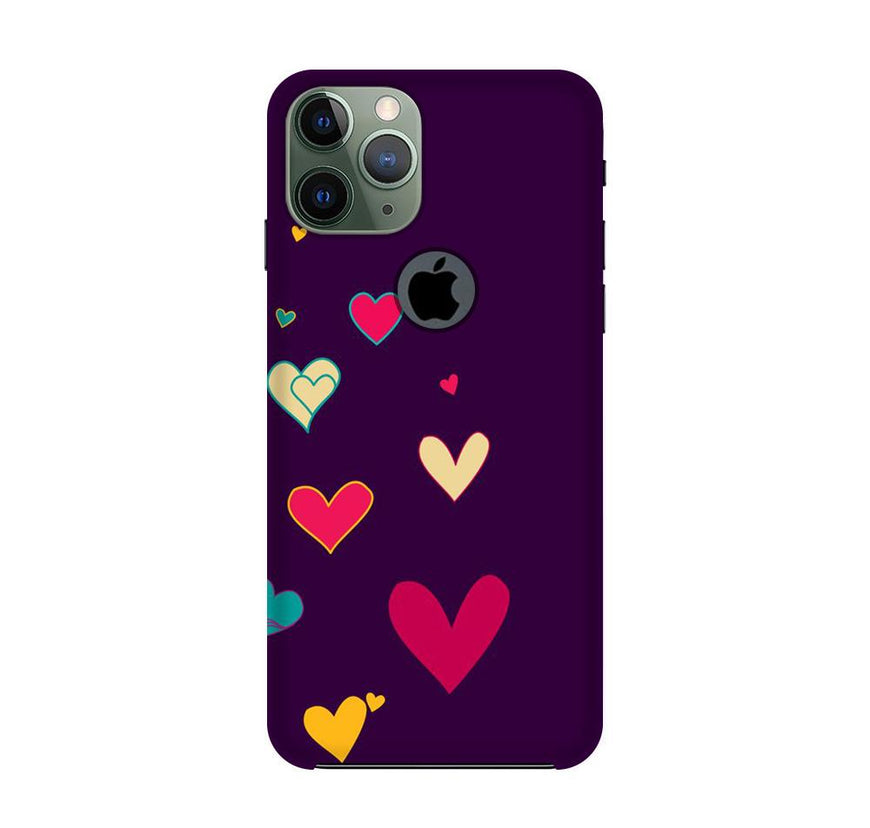 Purple Background Case for iPhone 11 Pro logo cut  (Design - 107)