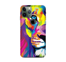 Colorful Lion Mobile Back Case for iPhone 11 Pro logo cut  (Design - 110)
