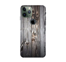 Wooden Look Mobile Back Case for iPhone 11 Pro logo cut  (Design - 114)