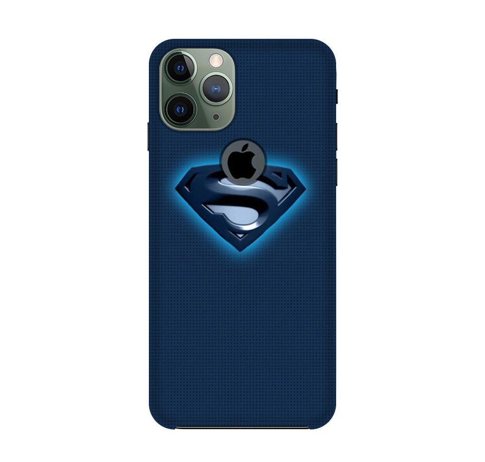 Superman Superhero Case for iPhone 11 Pro logo cut  (Design - 117)