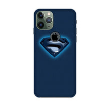 Superman Superhero Mobile Back Case for iPhone 11 Pro logo cut  (Design - 117)
