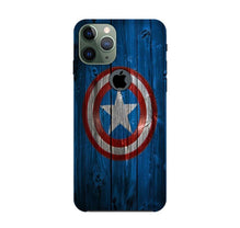 Captain America Superhero Mobile Back Case for iPhone 11 Pro logo cut  (Design - 118)