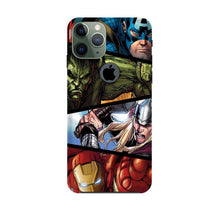 Avengers Superhero Mobile Back Case for iPhone 11 Pro logo cut  (Design - 124)