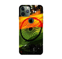 Indian Flag Mobile Back Case for iPhone 11 Pro logo cut  (Design - 137)