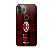 AC Milan Mobile Back Case for iPhone 11 Pro logo cut  (Design - 155)