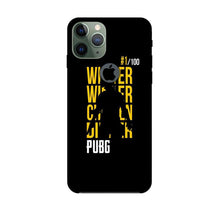 Pubg Winner Winner Mobile Back Case for iPhone 11 Pro logo cut  (Design - 177)