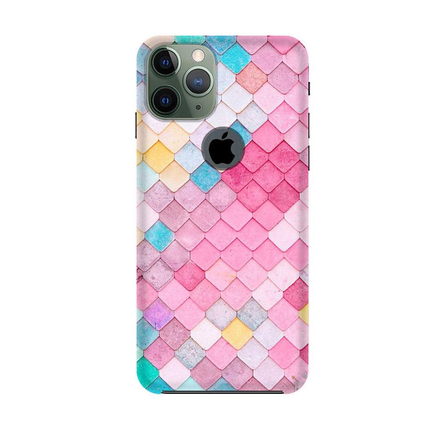 Pink Pattern Case for iPhone 11 Pro logo cut (Design No. 215)