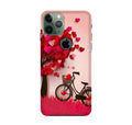 Red Heart Cycle Case for iPhone 11 Pro logo cut (Design No. 222)