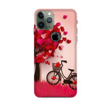 Red Heart Cycle Mobile Back Case for iPhone 11 Pro logo cut (Design - 222)