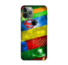 Superheros Logo Mobile Back Case for iPhone 11 Pro logo cut (Design - 251)