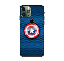 Captain America Shield Mobile Back Case for iPhone 11 Pro logo cut (Design - 253)