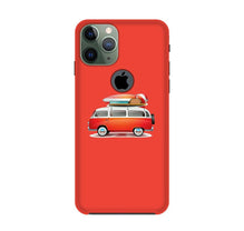 Travel Bus Mobile Back Case for iPhone 11 Pro logo cut (Design - 258)