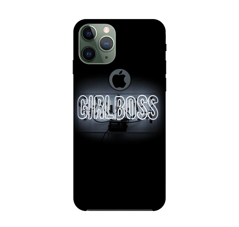 Girl Boss Black Case for iPhone 11 Pro logo cut (Design No. 268)