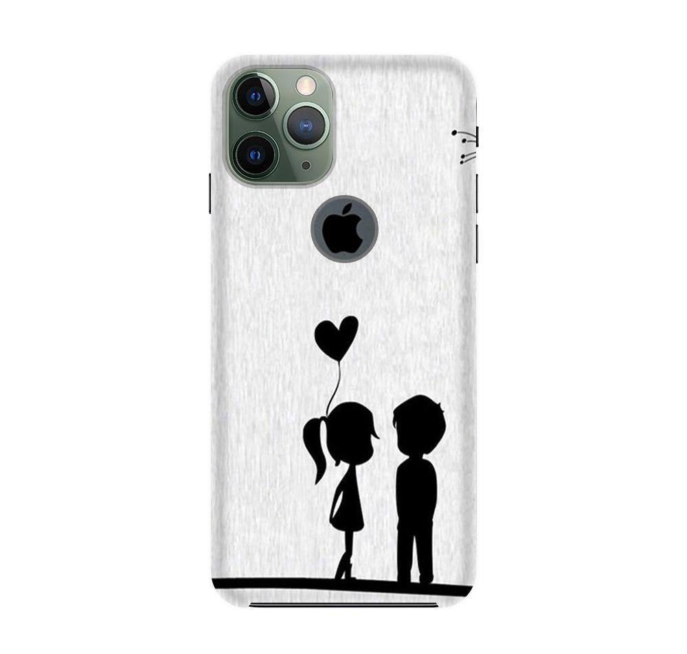 Cute Kid Couple Case for iPhone 11 Pro logo cut (Design No. 283)