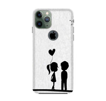 Cute Kid Couple Mobile Back Case for iPhone 11 Pro logo cut (Design - 283)