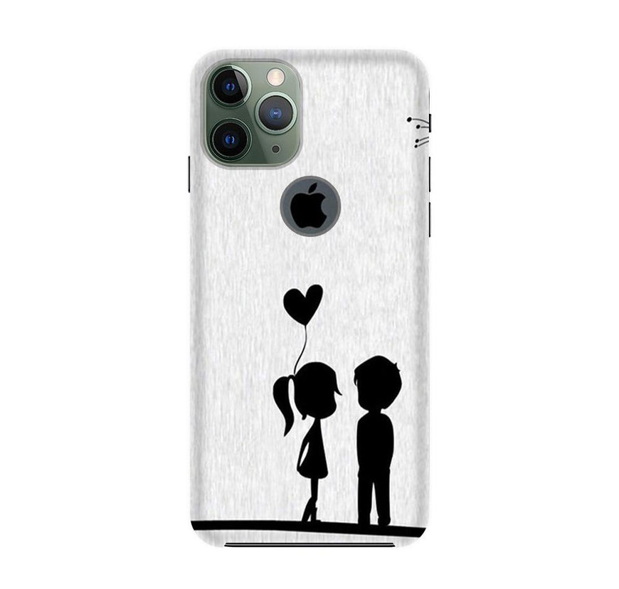 Cute Kid Couple Case for iPhone 11 Pro logo cut (Design No. 283)