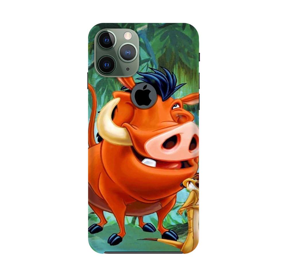 Timon and Pumbaa Mobile Back Case for iPhone 11 Pro Logo Cut  (Design - 305)