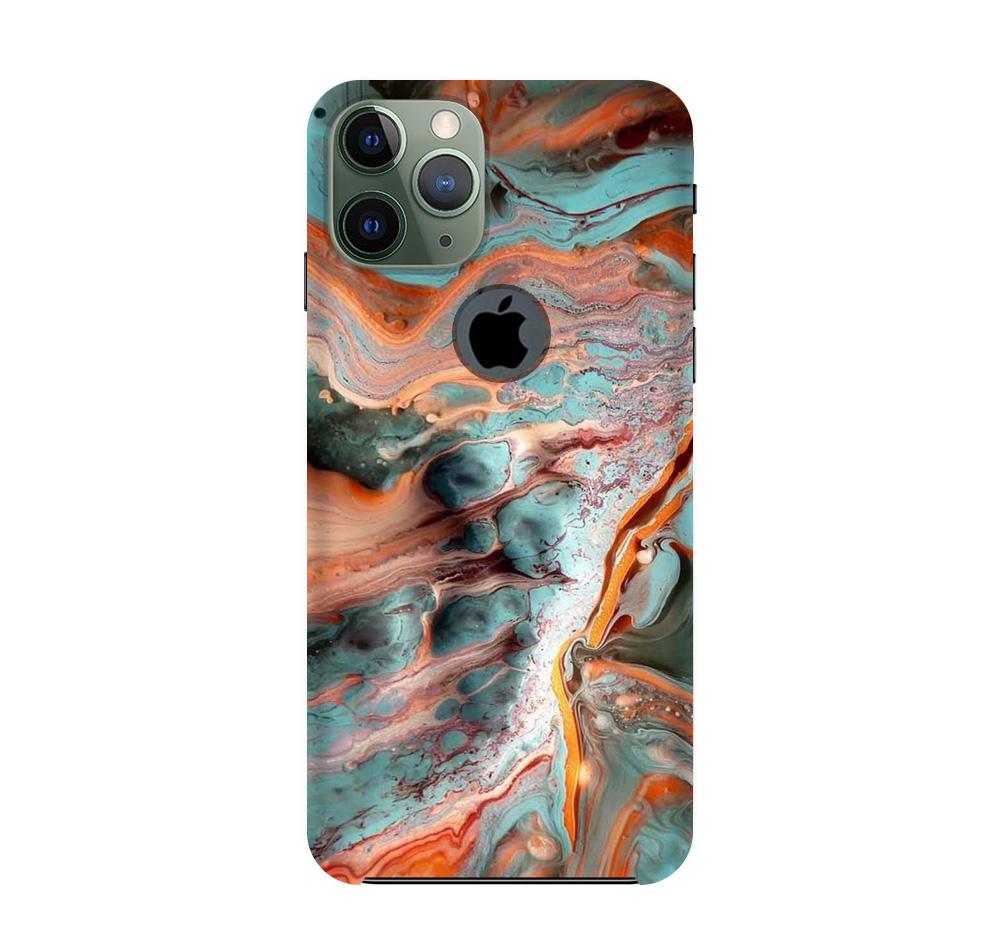 Marble Texture Mobile Back Case for iPhone 11 Pro Logo Cut  (Design - 309)