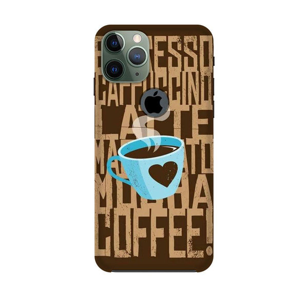 Love Coffee Mobile Back Case for iPhone 11 Pro Logo Cut  (Design - 351)