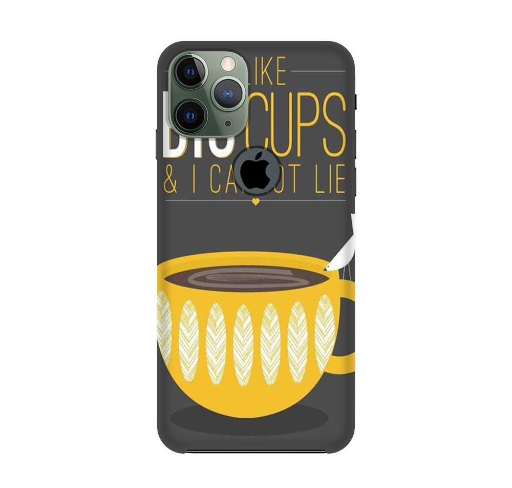 Big Cups Coffee Mobile Back Case for iPhone 11 Pro Logo Cut  (Design - 352)