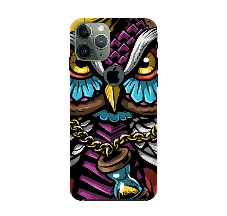 Owl Mobile Back Case for iPhone 11 Pro Logo Cut  (Design - 359)