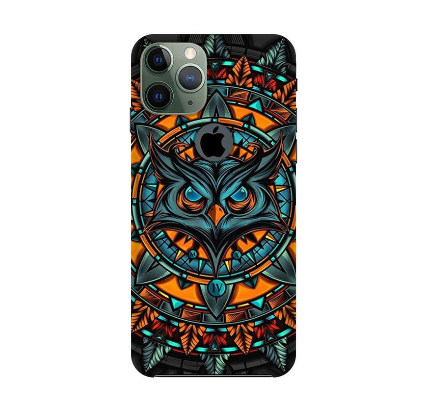 Owl Mobile Back Case for iPhone 11 Pro Logo Cut  (Design - 360)