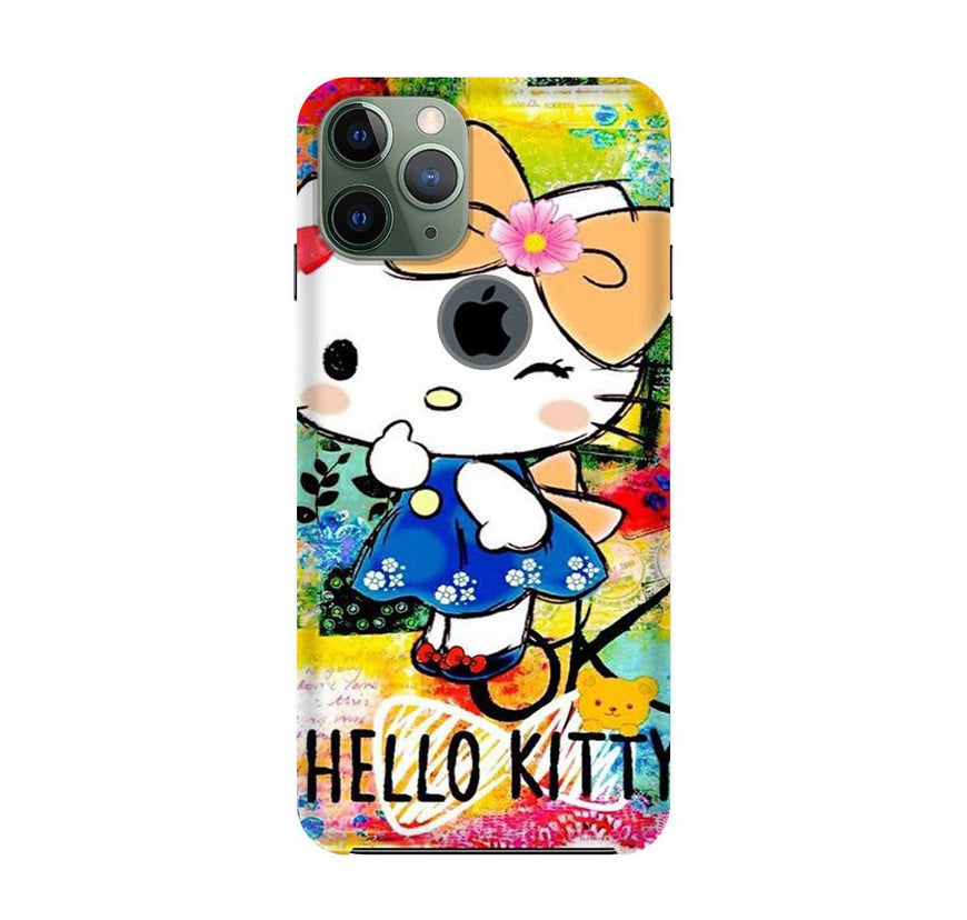 Hello Kitty Mobile Back Case for iPhone 11 Pro Logo Cut  (Design - 362)