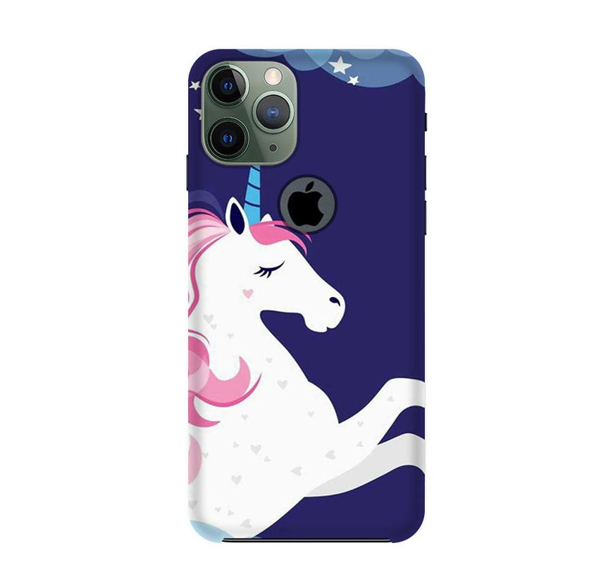 Unicorn Mobile Back Case for iPhone 11 Pro Logo Cut  (Design - 365)