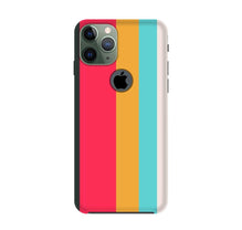 Color Pattern Mobile Back Case for iPhone 11 Pro Logo Cut  (Design - 369)