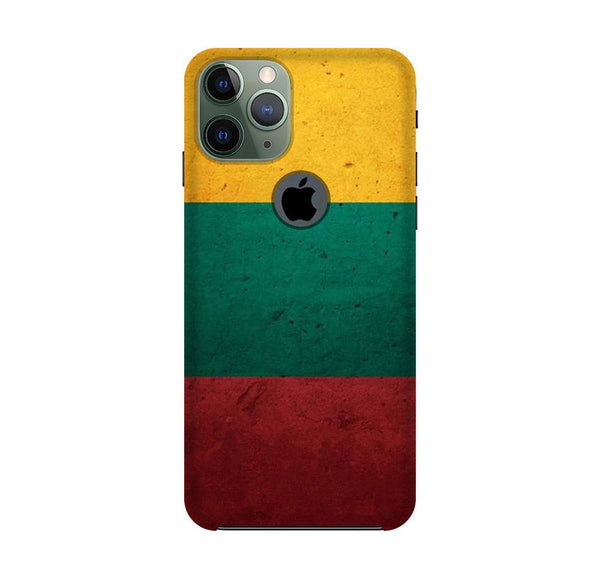 Color Pattern Mobile Back Case for iPhone 11 Pro Logo Cut  (Design - 374)