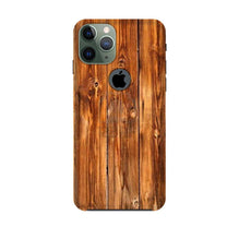 Wooden Texture Mobile Back Case for iPhone 11 Pro Logo Cut  (Design - 376)