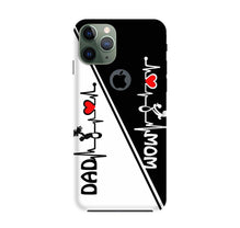 Love Mom Dad Mobile Back Case for iPhone 11 Pro Logo Cut  (Design - 385)