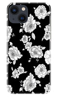 White flowers Black Background Case for iPhone 13